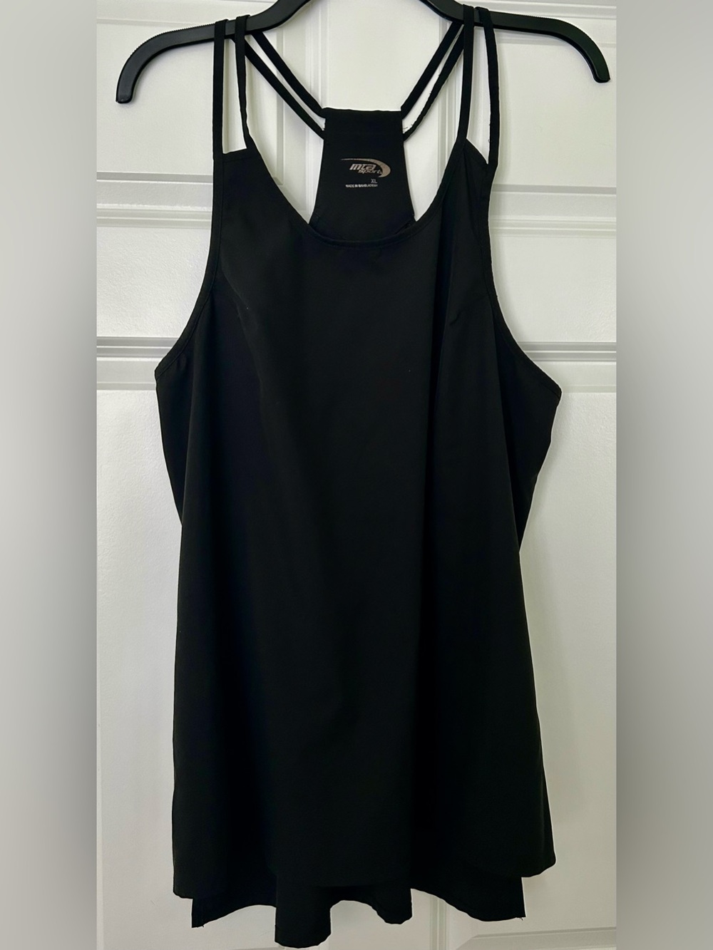 MTA Sport Black Double-Strap Athletic Tank Top